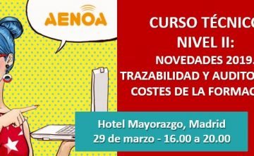 Curso Nivel II: Novedades 2019. Trazabilidad y Auditoría de costes de la Formación.