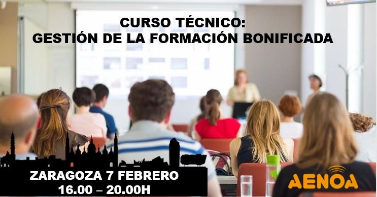 zaragoza aenoa formacion continua programada bonificada